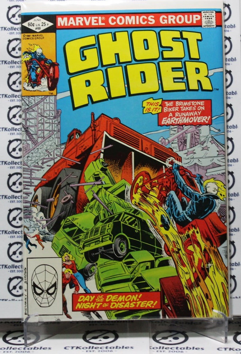 GHOST RIDER # 69 EARTHMOVER VF/F MARVEL COMIC BOOK 1981