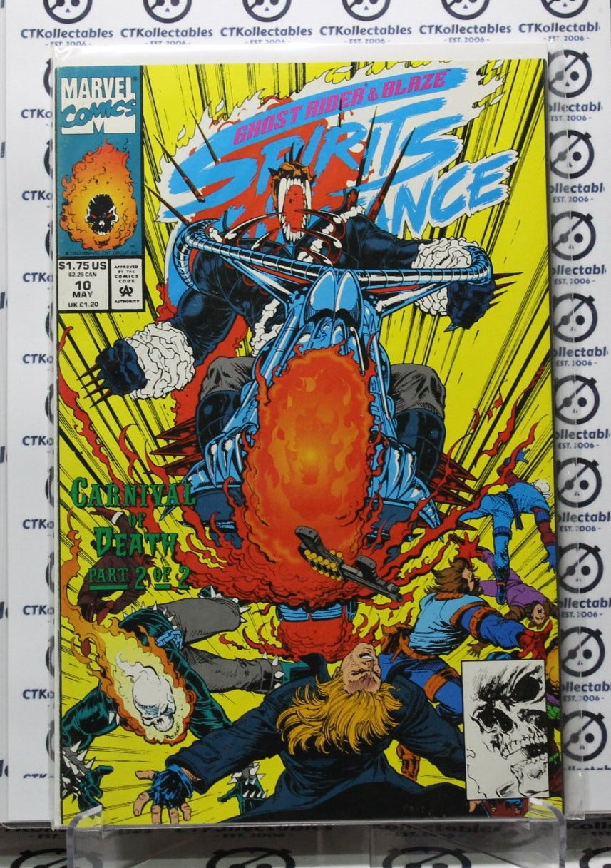 SPIRITS OF VENGEANCE # 10 GHOST RIDER & BLAZE NM MARVEL COMIC BOOK 1993