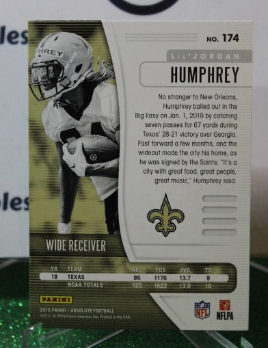 2019 PANINI ABSOLUTE LIL' HUMPHREY # 174 ROOKIE NFL NEW ORLEANS SAINTS GRIDIRON CARD