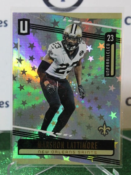 2019 PANINI UNPARRALLELED MARSHON LATTIMORE # 130 ASTRAL 004/200 NFL NEW ORLEANS SAINTS GRIDIRON CARD