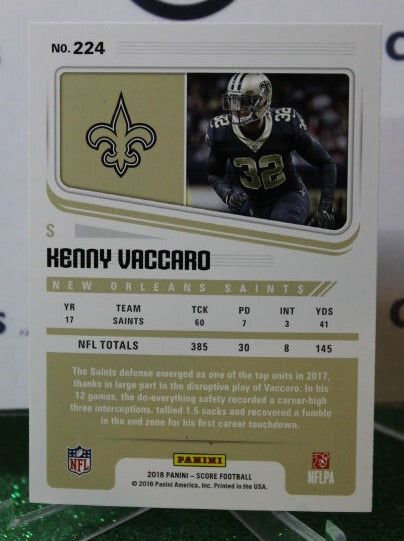 2018 PANINI SCORE KENNY VACCARO # 224 NFL NEW ORLEANS SAINTS GRIDIRON CARD