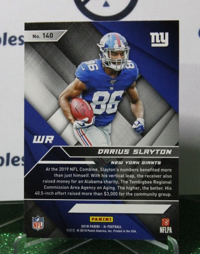 2019 PANINI XR DARIUS SLAYTON # 140 ROOKIE NFL NEW YORK GIANTS GRIDIRON CARD