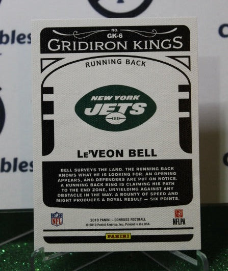 2019 PANINI DONRUSS Le'VEON BELL # GK-6 GRIDIRON KINGS NFL NEW YORK JETS GRIDIRON CARD