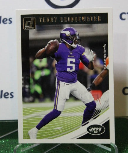 2018 PANINI DONRUSS TEDDY BRIDGEWATER # 54 NFL NEW YORK JETS GRIDIRON CARD