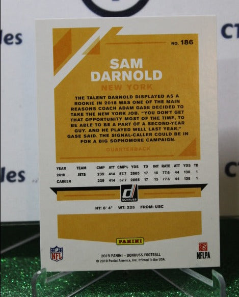 2019 PANINI DONRUSS SAM DARNOLD # 186 NFL NEW YORK JETS GRIDIRON CARD