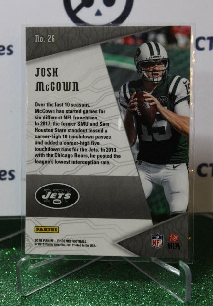 2018 PANINI PHOENIX JOSH McCOWN # 26 QB VISION NFL NEW YORK JETS GRIDIRON CARD