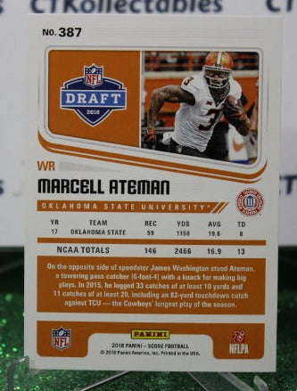 2018 PANINI SCORE MARCELL ATEMAN # 387 DRAFT ROOKIE NFL OAKLAND RAIDERS GRIDIRON CARD
