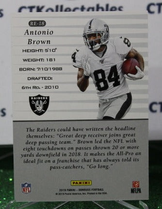 2019 PANINI DONRUSS ANTONIO BROWN # RE-18 NFL OAKLAND RAIDERS GRIDIRON CARD