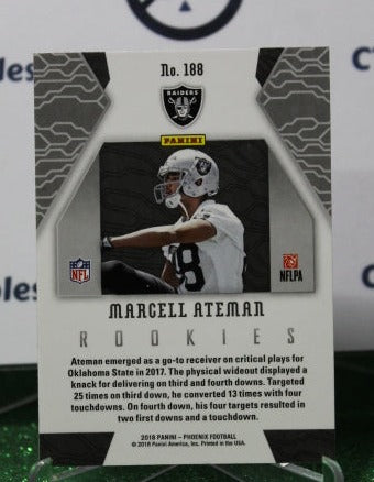 2018 PANINI PHOENIX MARCELL ATEMAN # 188 COLOR BURST ROOKIE NFL OAKLAND RAIDERS GRIDIRON CARD