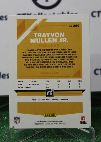 2019 PANINI DONRUSS TRAYVON MULLEN JR. # 289 ROOKIE NFL OAKLAND RAIDERS GRIDIRON CARD
