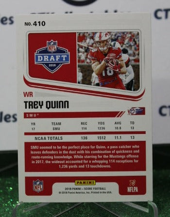 2018 PANINI SCORE TREY QUINN # 410 ROOKIE NFL OAKLAND RAIDERS GRIDIRON CARD