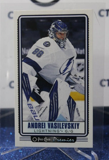 2021-22 O-PEE-CHEE PREMIER ANDREI VASILEVSKIY # P-14 TALLBOYS GOALTENDER NHL TAMPA BAY LIGHTNINGS HOCKEY CARD