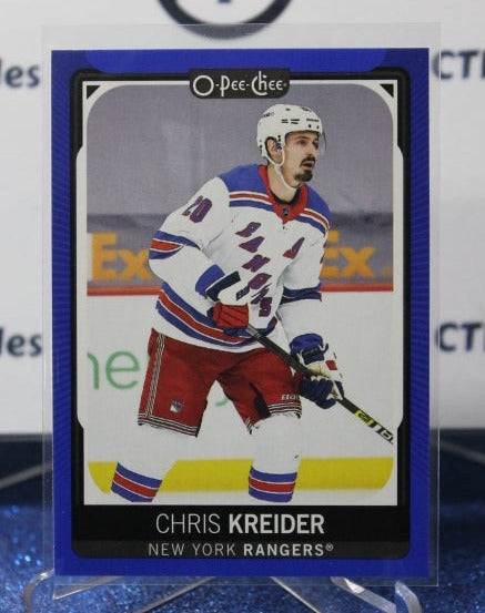 2021-22 O-PEE-CHEE CHRIS KREIDER # 41 BLUE PARALLEL NEW YORK RANGERS NHL HOCKEY CARD