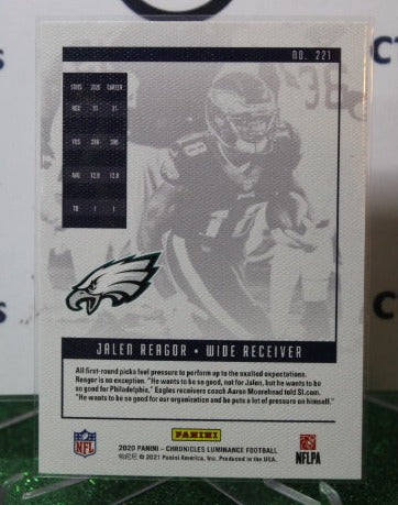 2020 PANINI CHRONICLES LUMINANCE JALEN REAGOR # 221 ROOKIE NFL PHILADELPHIA EAGLES GRIDIRON CARD