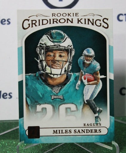2019 PANINI DONRUSS GRIDIRON KINGS MILES SANDERS # RGK-10 ROOKIE NFL PHILADELPHIA EAGLES GRIDIRON CARD