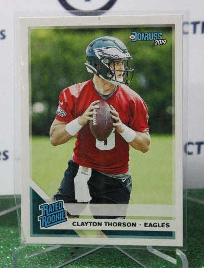 2019 PANINI DONRUSS CLAYTON THORSON # 350 RATED ROOKIE NFL PHILADELPHIA EAGLES GRIDIRON CARD