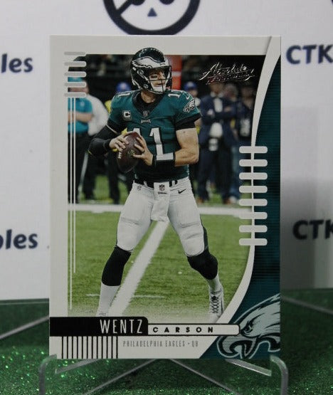 2019 PANINI ABSOLUTE CARSON WENTZ # 55 NFL PHILADELPHIA EAGLES GRIDIRON CARD
