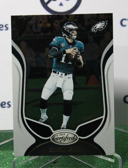 2019 PANINI CERTIFIED CARSON WENTZ # 57 NFL PHILADELPHIA EAGLES GRIDIRON CARD