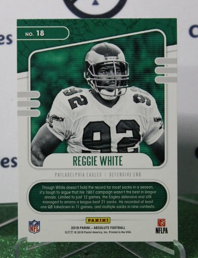 2019 PANINI ABSOLUTE REGGIE WHITE # 18 FORCE NFL PHILADELPHIA EAGLES GRIDIRON CARD