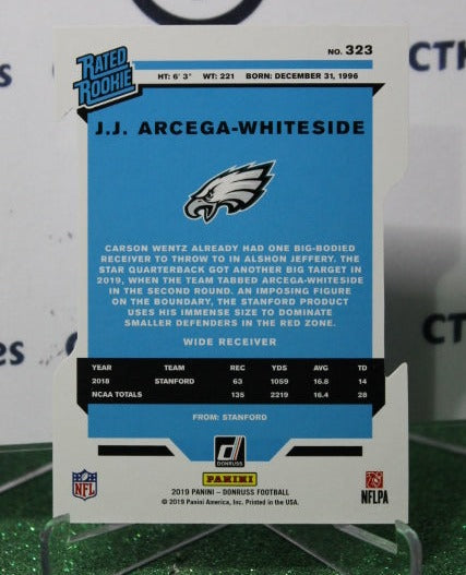 2019 PANINI DONRUSS PRESS PROOF J.J. ARCEGA WHITESIDE # 323 RATED ROOKIE GOLD DIE CUT 09/25 NFL PHILADELPHIA EAGLES GRIDIRON CARD