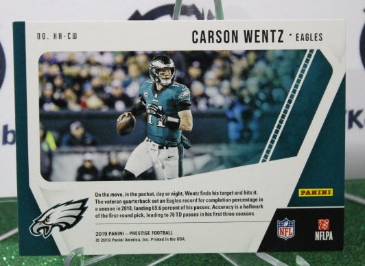 2019 PANINI PRESTIGE CARSON WENTZ # HH-CW HIGHLIGHT REEL NFL PHILADELPHIA EAGLES GRIDIRON CARD