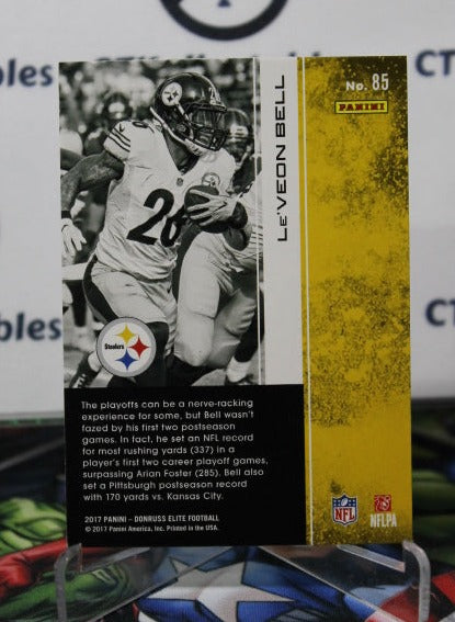2017 PANINI DONRUSS ELITE LE'VEON BELL # 85 NFL PITTSBURGH STEELERS GRIDIRON CARD
