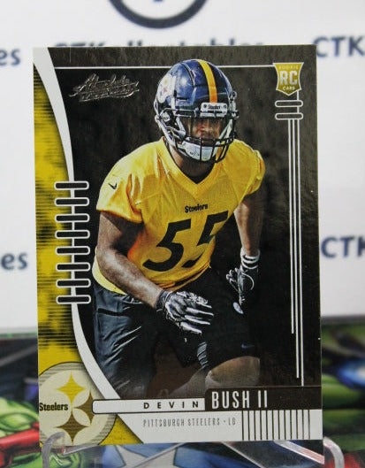 2019 PANINI ABSOLUTE DEVIN BUSH II # 183 ROOKIE NFL PITTSBURGH STEELERS GRIDIRON CARD