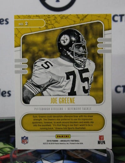 2019 PANINI ABSOLUTE JOE GREENE # 2 GRIDIRON FORCE NFL PITTSBURGH STEELERS GRIDIRON CARD