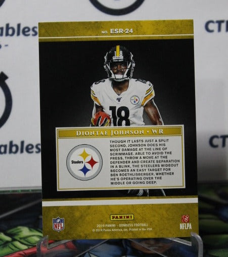 2019 PANINI DONRUSS DIONTAE JOHNSON # ESR-24 ROOKIE NFL PITTSBURGH STEELERS GRIDIRON CARD