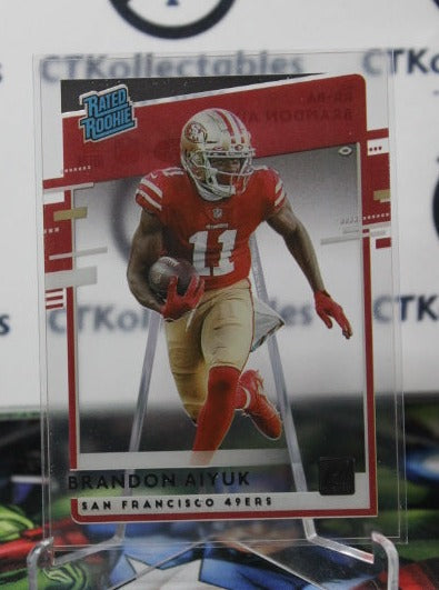 2020 PANINI CHRONICLES DONDRUSS BRANDON AIYUK # RR-BA RATED ROOKIE NFL SAN FRANCISCO 49ERS GRIDIRON CARD