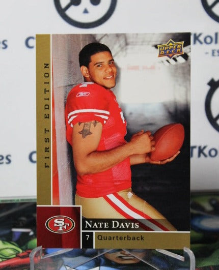2009 UPPER DECK NATE DAVIS # 163 GOLD NFL SAN FRANCISCO 49ERS GRIDIRON CARD