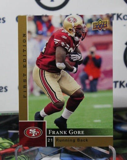 2009 UPPER DECK FRANK GORE # 129 GOLD NFL SAN FRANCISCO 49ERS GRIDIRON CARD