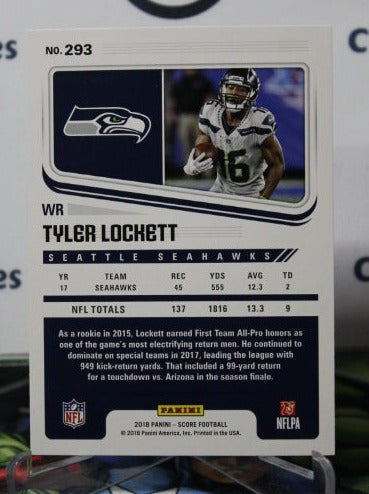 2018 PANINI SCORE TYLER LOCKETT # 293 NFL SEATTLE SEAHAWKS GRIDIRON CARD