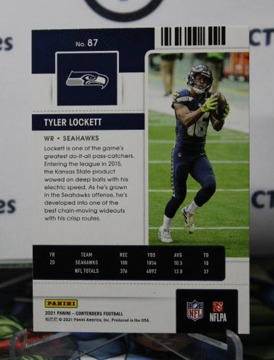 2021 PANINI CONTENDERS TYLER LOCKETT # 87 SEASON TICKET NFL SEATTLE SEAHAWKS GRIDIRON CARD