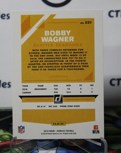 2019 PANINI DONRUSS BOBBY WAGNER # 231 NFL SEATTLE SEAHAWKS GRIDIRON CARD