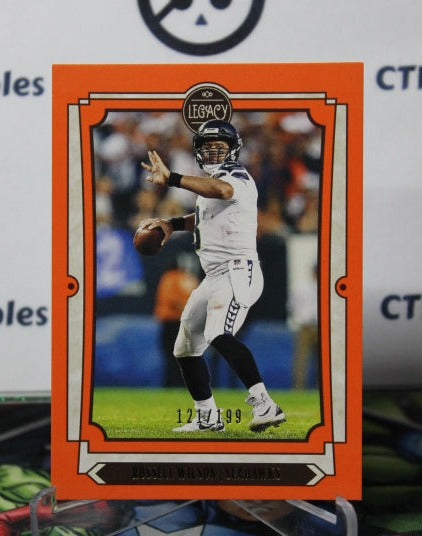 2019 PANINI LEGACY RUSSELL WILSON # 90 ORANGE 121/199 NFL SEATTLE SEAHAWKS GRIDIRON CARD