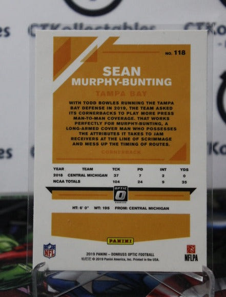 2019 PANINI DONRUSS OPTIC SEAN MURPHY-BUNTING # 118 NFL TAMPA BAY BUCCANEERS GRIDIRON CARD