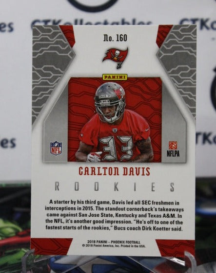 2018 PANINI PHOENIX CARLTON DAVIS # 160 ROOKIE NFL TAMPA BAY BUCCANEERS GRIDIRON CARD