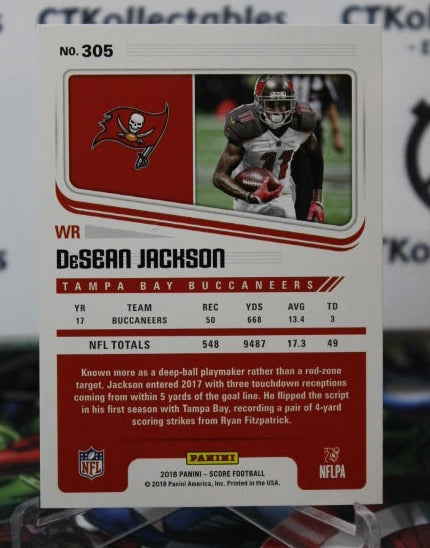 2018 PANINI SCORE DeSEAN JACKSON # 305 NFL TAMPA BAY BUCCANEERS GRIDIRON CARD