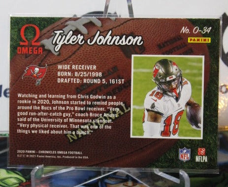 2020 PANINI CHRONICLES OMEGA TYLER JOHNSON # O-34 ROOKIE NFL TAMPA BAY BUCCANEERS GRIDIRON CARD