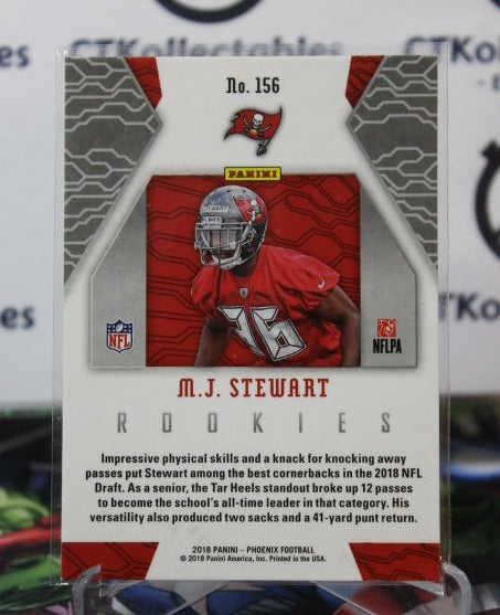 2018 PANINI PHOENIX M. J. STEWART # 156 ROOKIE NFL TAMPA BAY BUCCANEERS GRIDIRON CARD