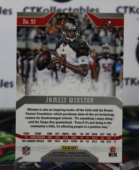 2018 PANINI PHOENIX JAMEIS WINSTON # 92 NFL TAMPA BAY BUCCANEERS GRIDIRON CARD