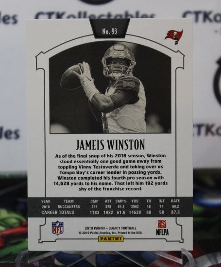 2019 PANINI LEGACY JAMEIS WINSTON # 93 NFL TAMPA BAY BUCCANEERS GRIDIRON CARD