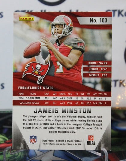 2015 PANINI ROOKIES & STARS JAMEIS WINSTON # 103 ROOKIE NFL TAMPA BAY BUCCANEERS GRIDIRON CARD