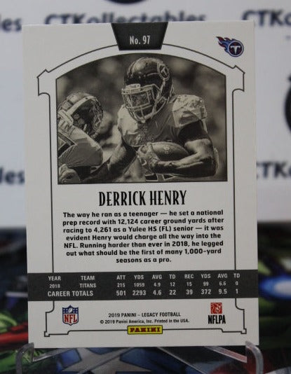 2019 PANINI LEGACY DERRICK HENRY # 97 NFL TENNESSEE TITANS GRIDIRON CARD