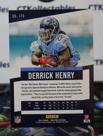 2019 PANINI PRESTIGE DERRICK HENRY # 175 NFL TENNESSEE TITANS GRIDIRON CARD