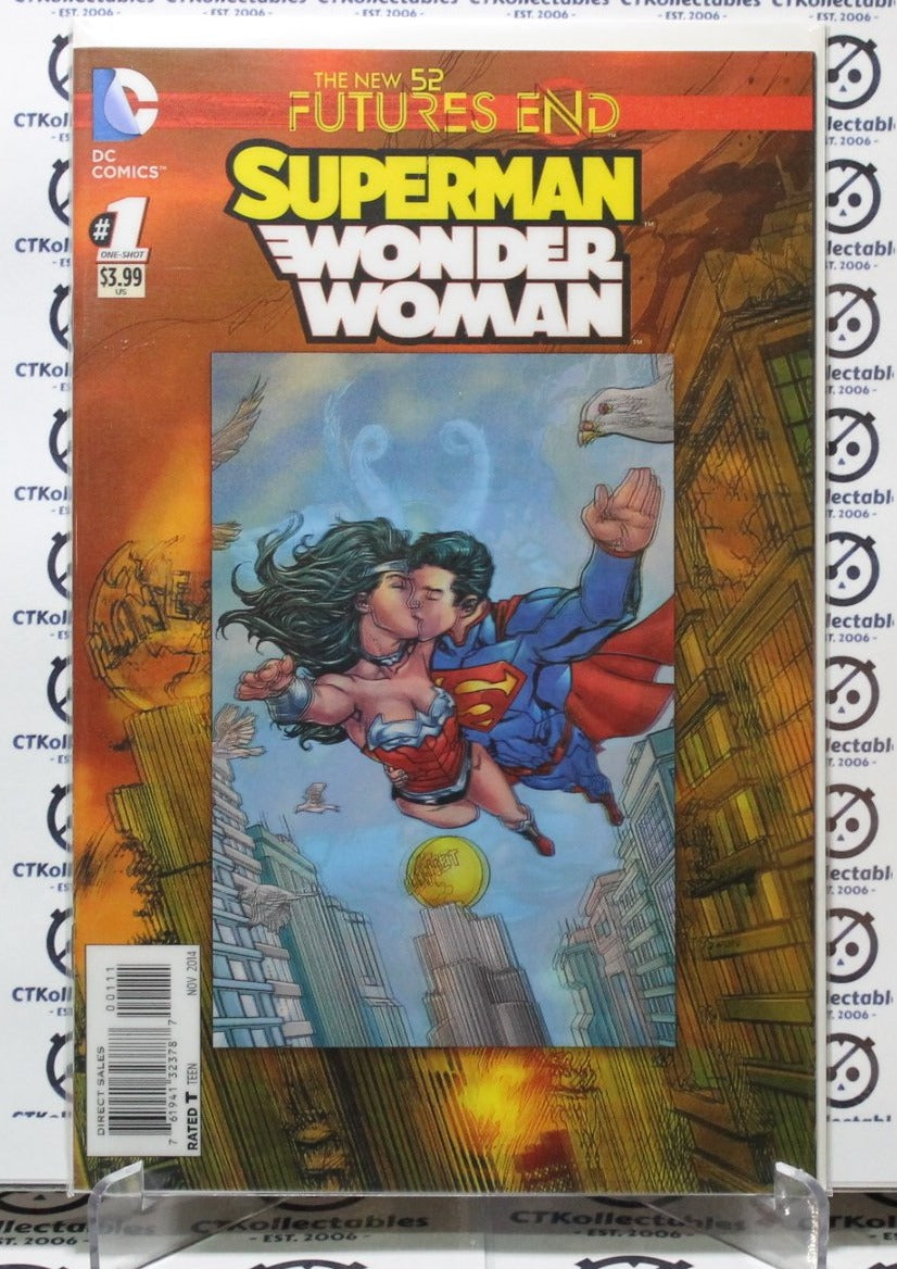 SUPERMAN WONDER WOMAN # 1 FUTURES END 3D LENTICULAR VARIANT NM DC COMIC BOOK 2014