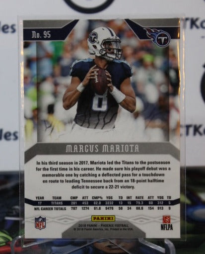 2018 PANINI PHOENIX MARCUS MARIOTA # 95 NFL TENNESSEE TITANS GRIDIRON CARD