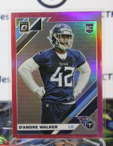 2019 PANINI DONRUSS OPTIC D'ANDRE WALKER # 141 ROOKIE PINK PRIZM NFL TENNESSEE TITANS GRIDIRON CARD