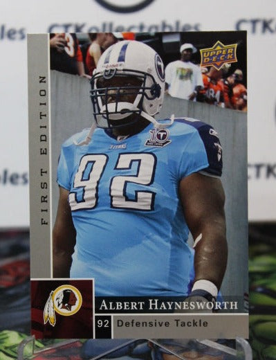 2009 UPPER DECK ALBERT HAYNESWORTH # 150 SILVER NFL WASHINGTON REDSKINS GRIDIRON CARD